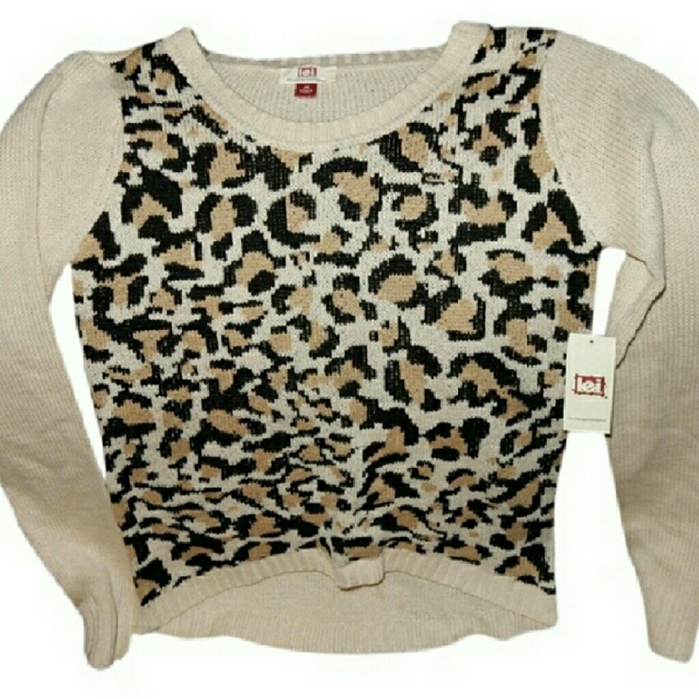 L.E.I.  Leopard Print sweater M - Picture 2 of 4